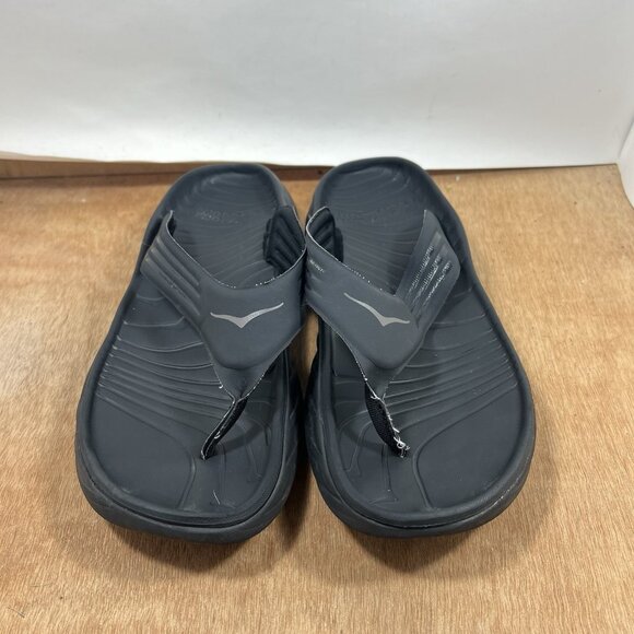 Hoka One One Ora Recovery Flip Flops Slides Sandals Shoes Black Men Size 11 - Picture 1 of 8